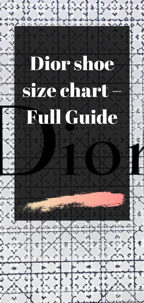 Dior shoes size chart